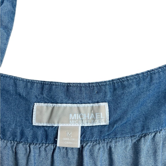 Michael Kors dress medium women blue cotton denim medium (no belt) - Picture 3 of 6